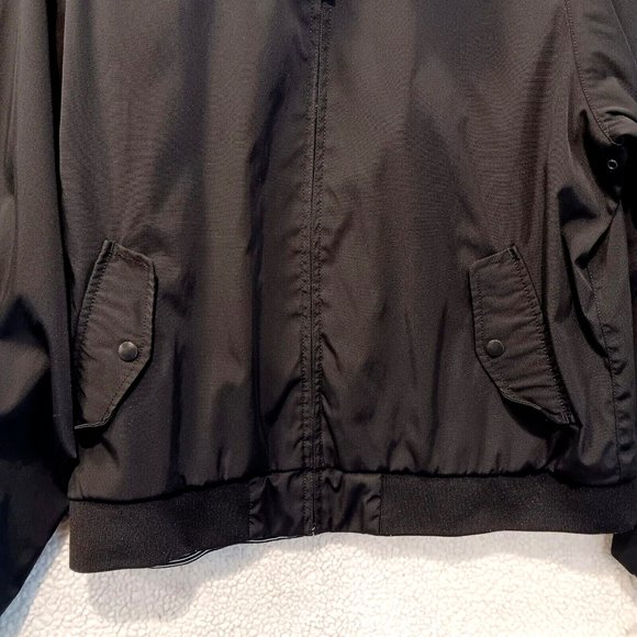 Liz Claiborne Full Zip Jacket Womens XL Black with 2 Snap Stripe Collar - Picture 3 of 9